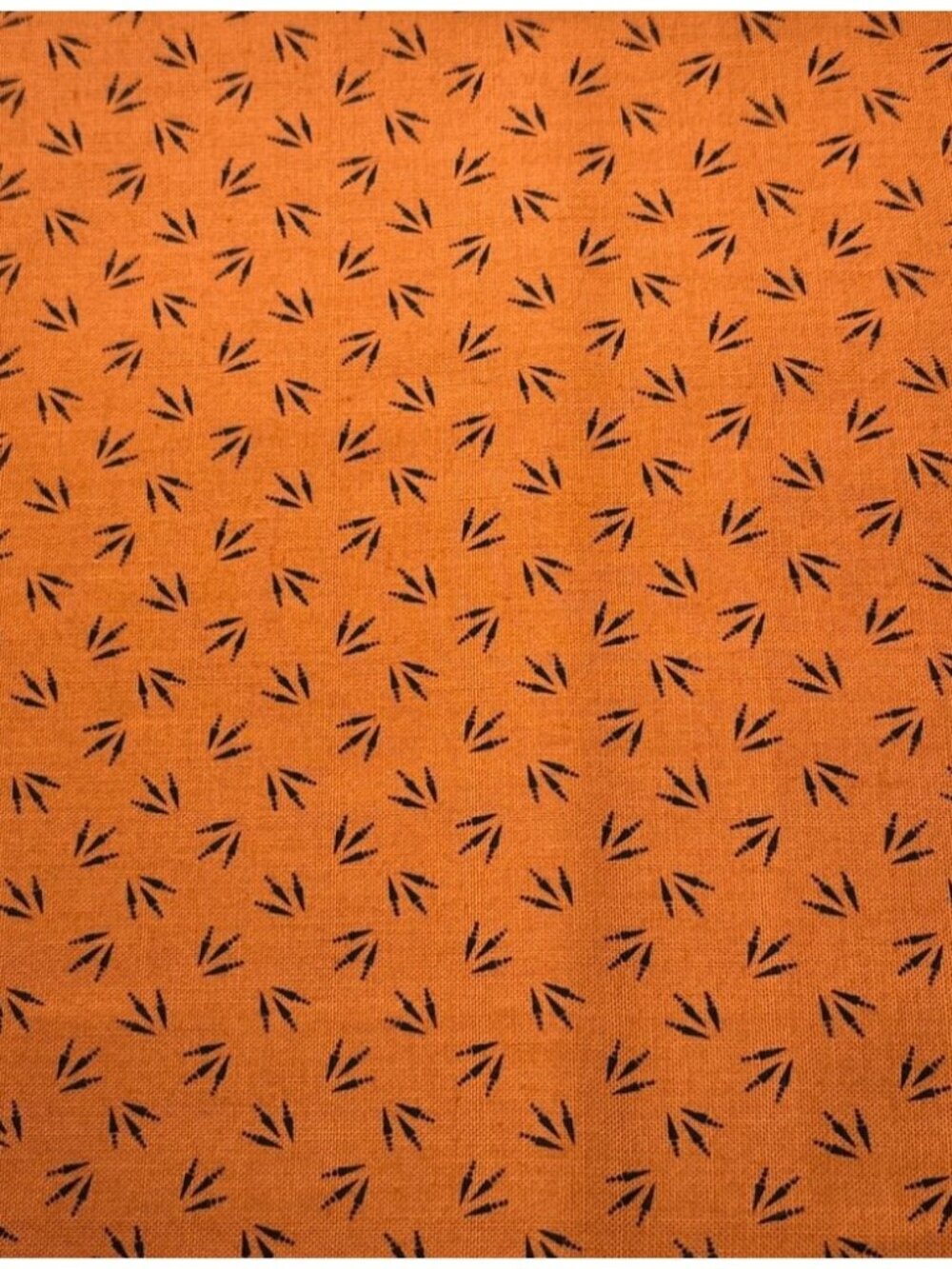 Faye Burgos 1/2 yard Cotton Fabric Orange w/Black Prints Marcus Fabrics Design